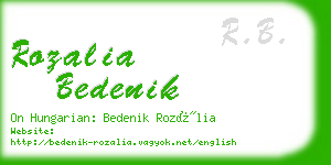 rozalia bedenik business card